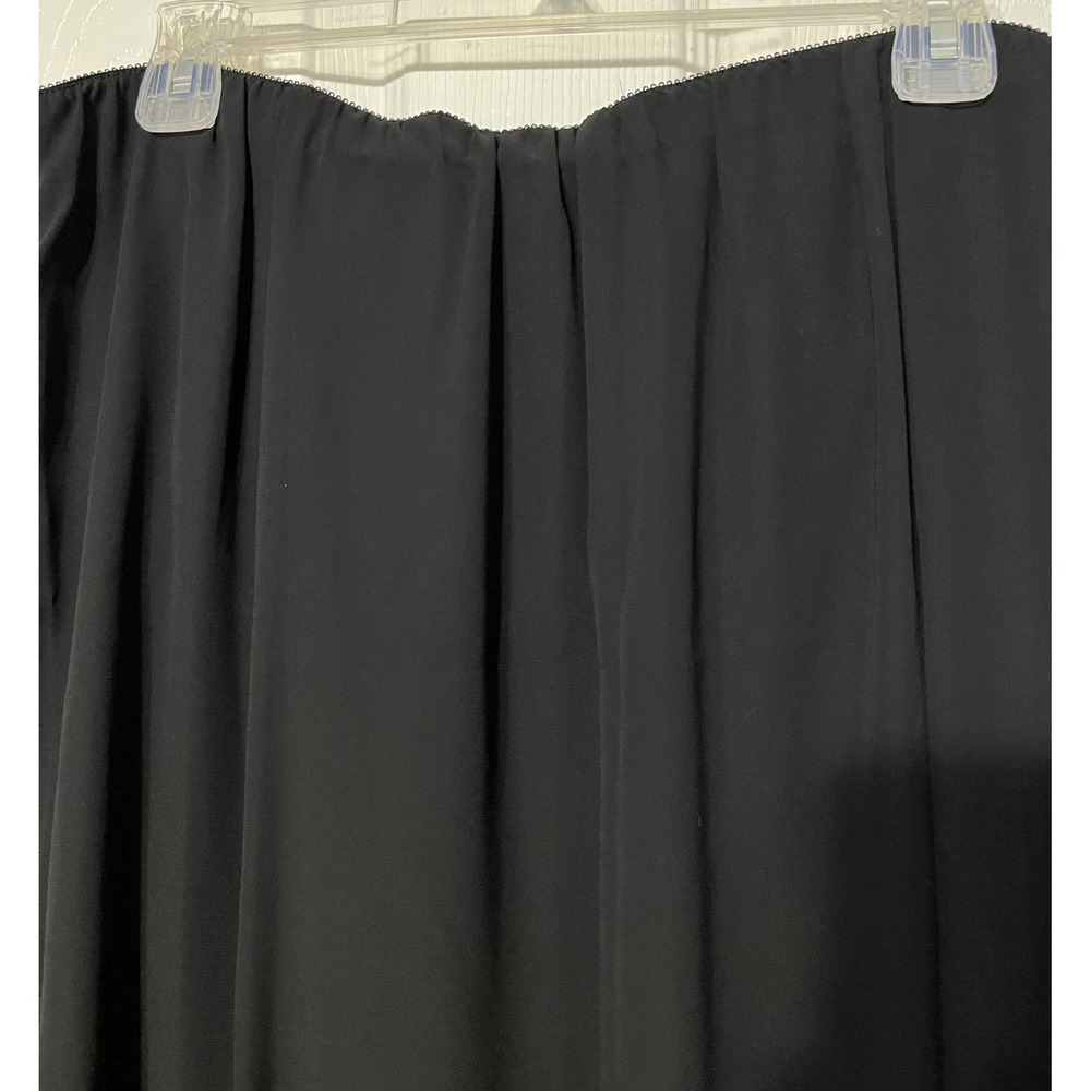 Alex Evenings NWT Womens Plus Size 1X Black Sheer Overlay Maxi Skirt Paty - Picture 2 of 6
